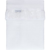 Baby's Only Wieglaken Calm wit - met ruffle