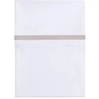 Baby's Only Ledikantlaken geweven bies kiezelgrijs/wit