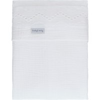 Baby's Only Wieglaken Calm wit - met broderie