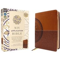 NIV Application Bible, Comfort Print--soft leather-look, brown