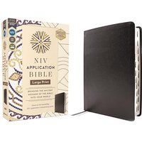 NIV, Large Print, Application Bible (Thumb Index, Black European Bonded Leather)