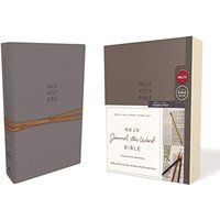 NKJV, Journal the Word Bible (#8582A - Gray Cloth Over Board)