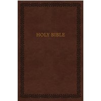 NKJV Soft-Touch Bible, Comfort Print Edition--imitation leather, brown