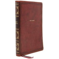 NKJV Super Giant-Print Reference Bible, Comfort Print--soft leather-look, brown
