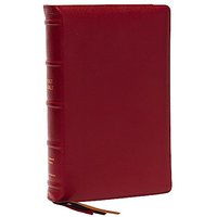 KJV Personal Size, Single-Column Reference Bible, Premier Collection, Large Print, Comfort Print--premium goatskin leather, red (indexed