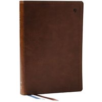 NET, Large Print Thinline Reference Bible (Thumb Indexed, 4953BRNI - Brown Leathersoft)