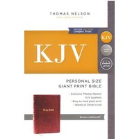 KJV Holy Bible: Personal Size, Giant Print--soft leather-look, brown