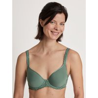 CALIDA Natural Comfort Lace Spacer-BH mit Bügel, Komfort Rückenfür Damen, 70C, Grün, Spitze trifft Komfort – feminin, formschön und rundum bequem