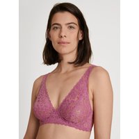 CALIDA Natural Comfort Lace Spitzen-BH ohne Bügelfür Damen, 85B, Violett, Feminine Spitze trifft soften Halt – für natürlichen Komfort ohne Bügel
