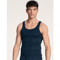 CALIDA Twisted Cotton Tank-Topfür Herren, S, Blau, Zeitlos gut, kompromisslos komfortabel