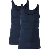 CALIDA Classic Twisted Cotton Tank-Top, 2er-Packfür Herren, S, Blau, Zeitlos gut, kompromisslos komfortabel im Doppelpack
