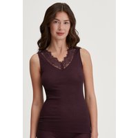 CALIDA Silky Wool Joy Tank-Top aus Wolle-Seidefür Damen, L, Rot, Edle Merinowolle und Seide – luxuriöser Komfort und ideale Wärme für kalte Tage