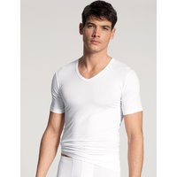 CALIDA Focus T-Shirt, V-Neckfür Herren, M, Weiß, Der perfekte Material-Mix, supersoft und funktional