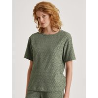 CALIDA Lounge Healing Kurzarm-Shirtfür Damen, L, Grün, Couch-to-Beach