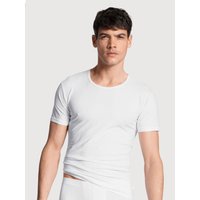 CALIDA Pure & Style T-Shirt, Rundhalsfür Herren, S, Weiß, Klimaanlage für darunter