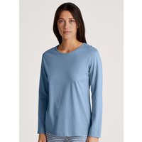 CALIDA Favourites Joy Langarm-Shirtfür Damen, M, Blau, Vielfältig Kombinierbar für entspannte Momente
