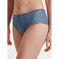 CALIDA Modal Sense Panty, low cutfür Damen, M, Blau, In romantischer, feiner Blütenspitze und Leichtigkeit durch den Tag