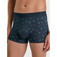CALIDA Swiss Cotton Select Boxer Brief mit Softgummibundfür Herren, M, Blau, Natürlicher Komfort durch Supima®-Baumwolle