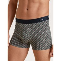 CALIDA Cotton Code Design Boxer Brief mit Softgummibundfür Herren, S, Grün,Rot, Origineller Print