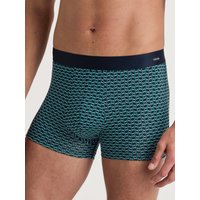 CALIDA Cotton Code Design Boxer Brief mit Softgummibundfür Herren, XXL, Türkis, Origineller Print