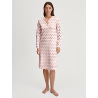 CALIDA Midnight Flowers Langarm-Nachthemd, Länge 110 cmfür Damen, M, Rosa, Kuschelig warm und besonders sanft – für wohlig geborgene Nächte