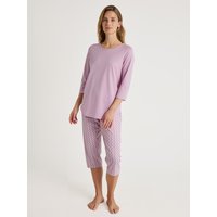 CALIDA Cotton Special 3/4-Pyjamafür Damen, S, Rosa, In 100% Baumwolle durch eine erholsame Nacht