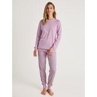 CALIDA Cotton Special Bündchen-Pyjamafür Damen, M, Rosa, In 100% Baumwolle durch eine erholsame Nacht