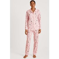 CALIDA Dog Dreams Pyjama, durchgeknöpftfür Damen, M, Rosa, Für den Partnerlook
