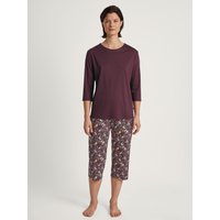 CALIDA African Dreams Capri-Pyjamafür Damen, XS, Rot, Hochwertiger, natürlicher Komfort durch reine Supima®-Baumwolle