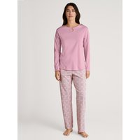 CALIDA Sweet Dreams Pyjama, langfür Damen, S, Rosa, 100% Baumwolle, die zum Träumen einlädt