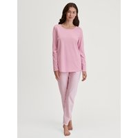 CALIDA Cotton Special Pyjama, langfür Damen, M, Rosa, Rundum komfortabler Schlaf