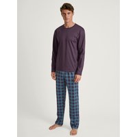 CALIDA Relax Comfy 6 Pyjama, langfür Herren, XXL, Türkis, In wärmender Baumwolle durch eine erholsame Nacht