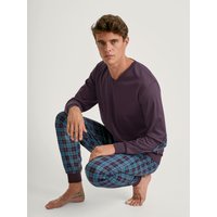 CALIDA Relax Comfy 6 Bündchen-Pyjamafür Herren, S, Violett, In wärmender Baumwolle durch eine erholsame Nacht