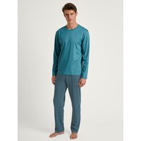 CALIDA Relax Streamline 3 Pyjama, langfür Herren, M, Türkis, Absoluter Komfort für jede Nacht