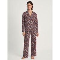 CALIDA African Dreams Pyjama mit Knöpfenfür Damen, XS, Rot, Hochwertiger, natürlicher Komfort durch reine Supima®-Baumwolle
