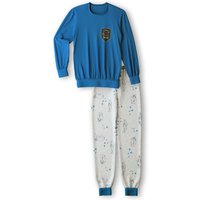 CALIDA Kids Polar Bear Jungen Bündchen-Pyjamafür Kinder, 140, Türkis, Höchste Qualität für besten Tragekomfort