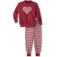 CALIDA Family & Friends Kinder Bündchen-Pyjamafür Kinder, 104, Rot, Höchste Qualität für besten Tragekomfort