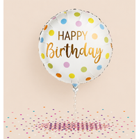 Moonpig Happy Birthday Pastel Dots Balloon