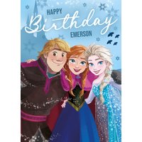 Kristof Elsa And Anna Disney Frozen Birthday Card