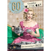 Moonpig Retro Youre Increasing In Value 60th Birthday Personalised Card