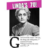 Moonpig I Loved the Sixties Personalised 70th Birthday Card