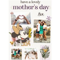 Disney Minnie Mouse Have A Lovely Mothers Day Mum Photo Upload Card