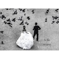 Moonpig Black And White Birds To The Happy Couple Wedding Day Card