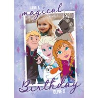 Disney Frozen Characters Have A Magical Birthday Photo Upload Card