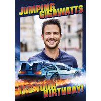 Moonpig Back To The Future Photo Upload Birthday Card