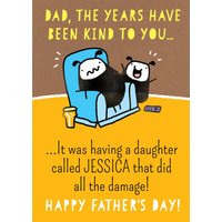 Moonpig Cute Cartoon Sheep Happy Fathers Day Dad The Years Have Been Kind To You Card