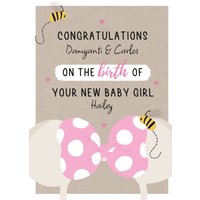 Disney Minnie Mouse New Baby Girl Card