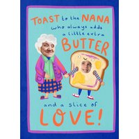 Moonpig Toast To The Nana Illustrated Photo Upload Mother's Day Card