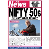 Moonpig Designers Nifty 50S Newspaper Headline Personalised Photo Upload 50th Birthday Card