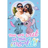 Disney Lilo And Stitch You Are Out Of This World Photo Upload Card